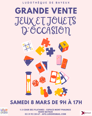 Braderie Vente De Jeux Et Jouets Doccasion Bayeux 14400 08 Mars 2025