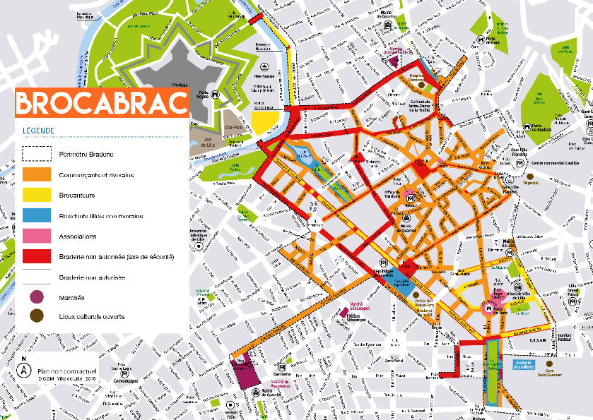 Plan de la Braderie de Lille 2019