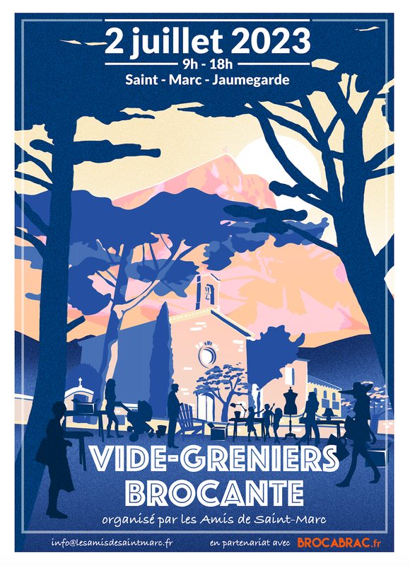 Affiche du vide-greniers des Amis de Saint-Marc