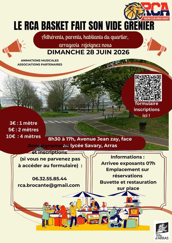 Le racing club d’arras basket ball fait son vide grenier