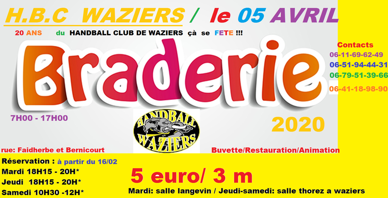 Grande braderie du HBC WAZIERS