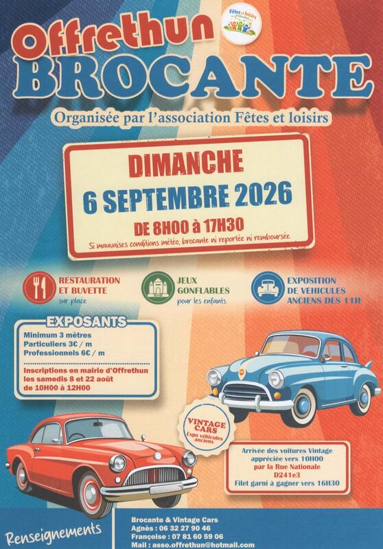 Brocante vintage cars à Offrethun