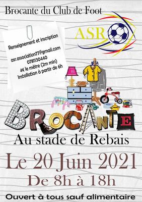 Brocante du Club ASR - Rebais (77510) - 20 Juin 2021