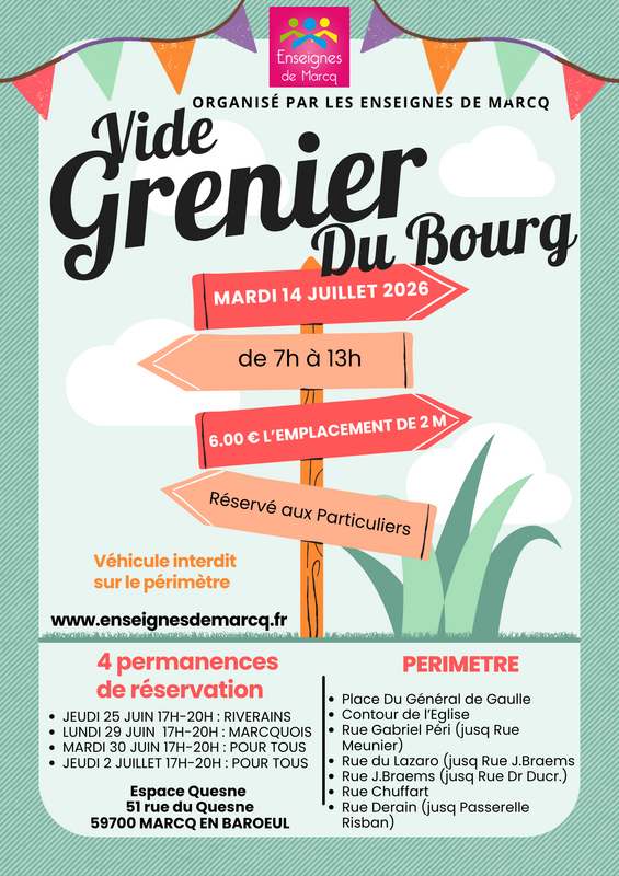 Vide grenier du bourg à Marcq-en-Barœul