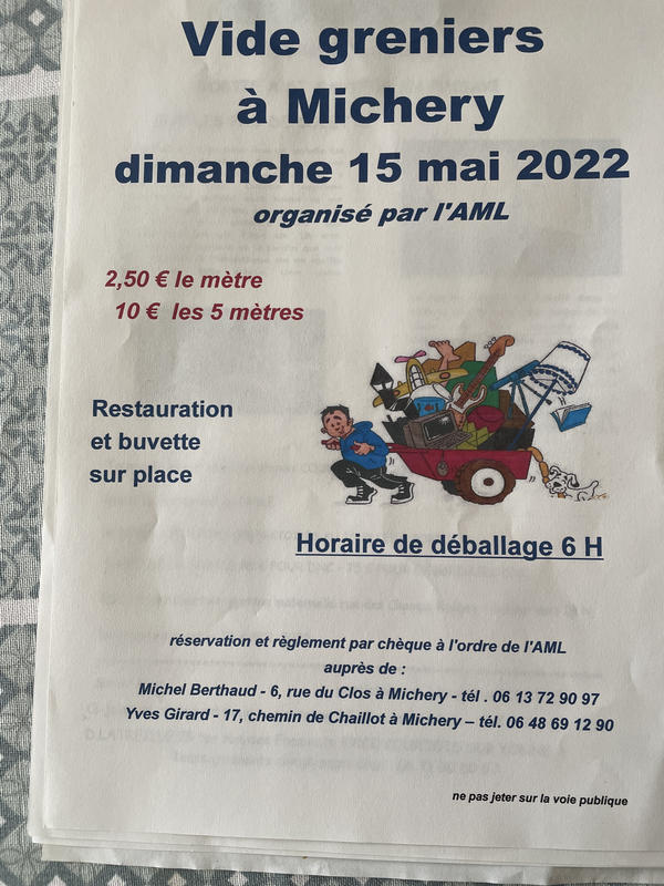 Calendrier Vide Grenier 89 2023 Vide-Grenier 89 - Yonne - Brocabrac