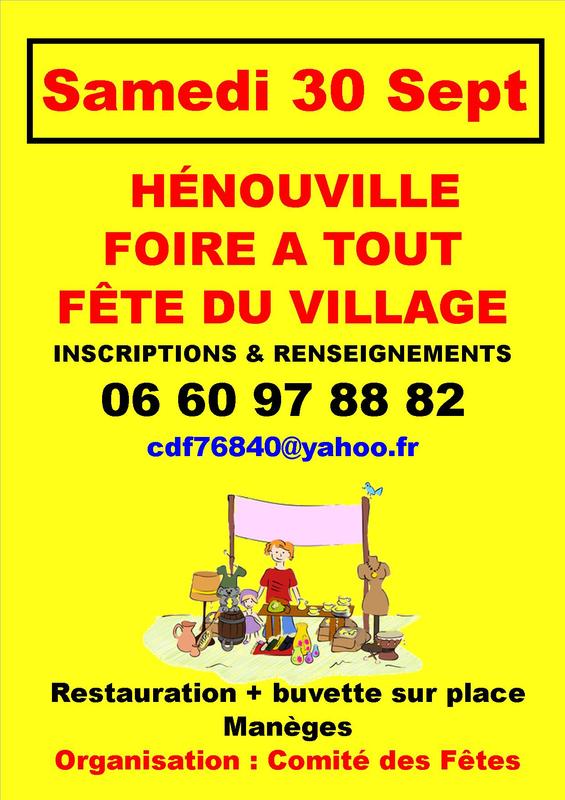Foire à tout automne - Hénouville (76840) - 30 Septembre 2023