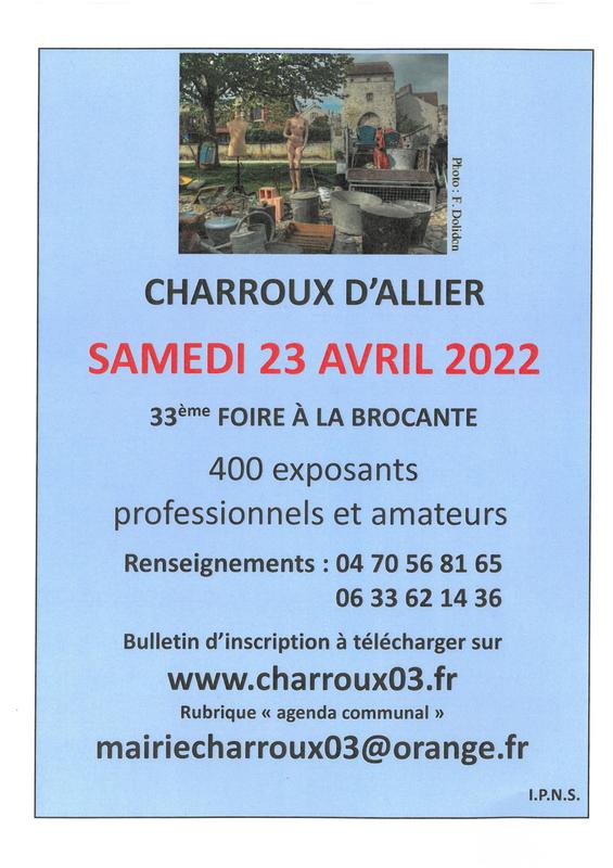 Brocante 03 Calendrier 2023 Brocante Et Vide-Grenier 03 - Allier - Brocabrac