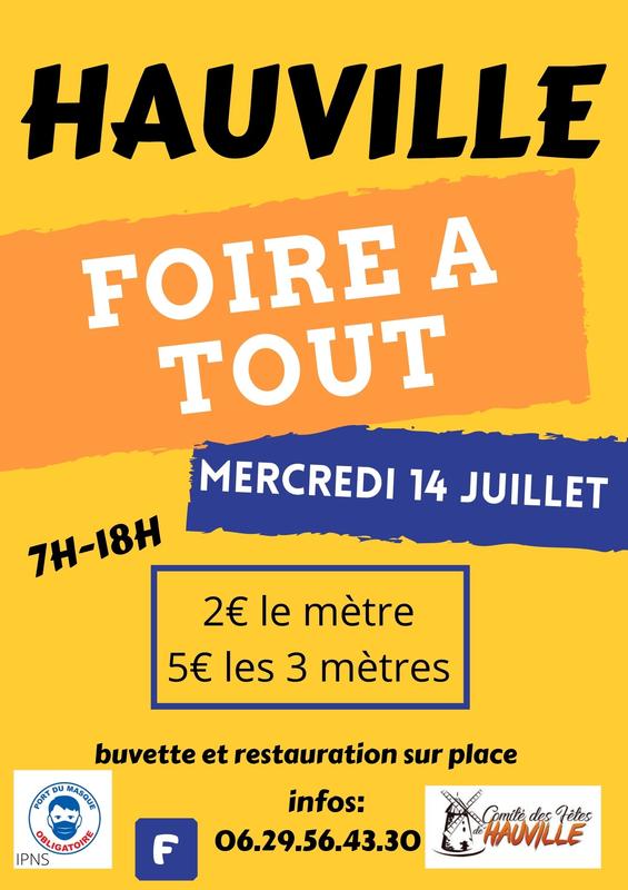 Foire à tout Hauville (27350) 14 Juillet 2021