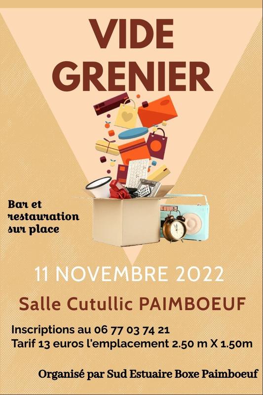 Vide grenier paimb uf 44560 11 novembre 2022