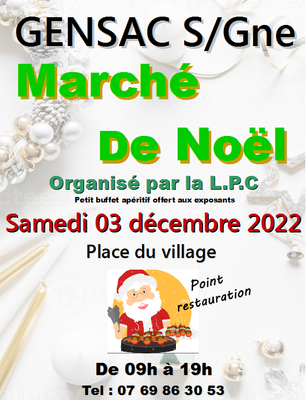 Marché de noël de la lpc - Gensac-sur-Garonne (31310) - 03 Décembre 2022 Marché de noël de la lpc - Gensac-sur-Garonne (31310) - 03 Décembre 2022