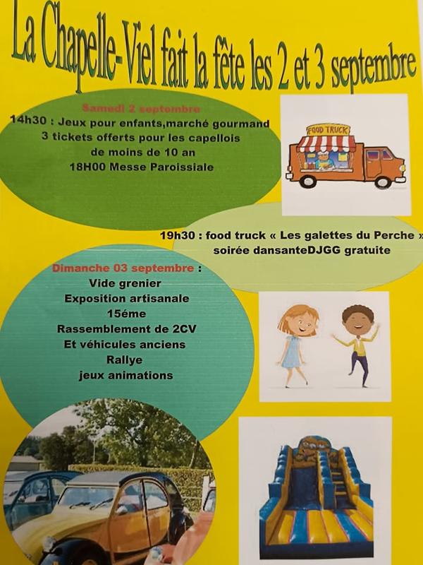 Vide greniers la chapelle viel 61270 03 septembre 2023