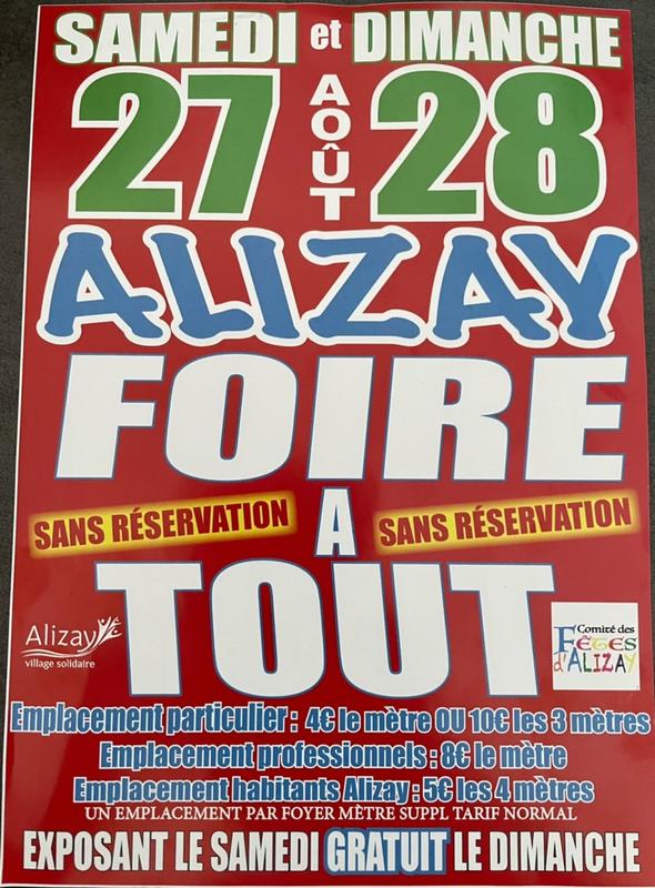 Foire à tout - Alizay (27460) - 27 et 28 août 2022