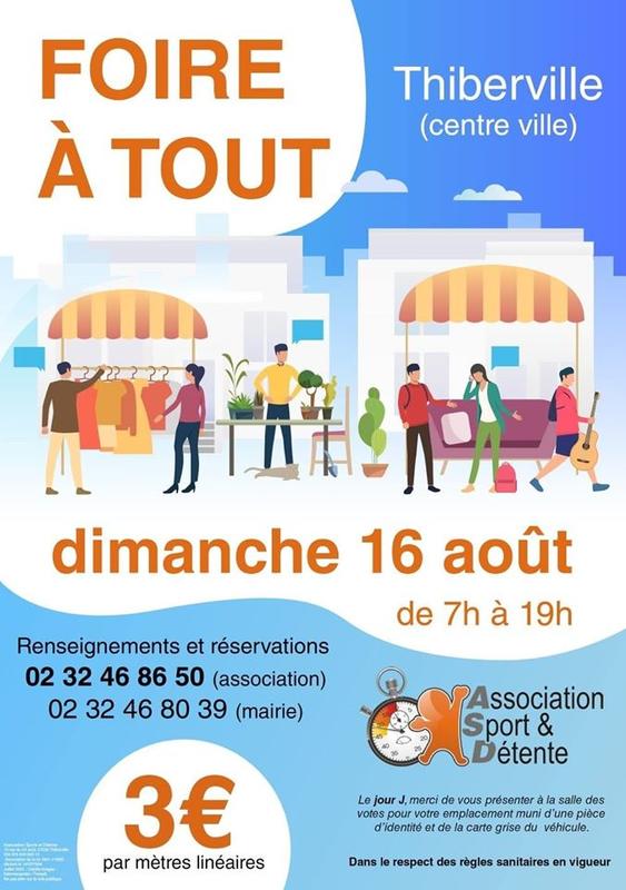 Foire à tout - Thiberville (27230) - 16 Août 2020 Foire à tout - Thiberville (27230) - 16 Août 2020