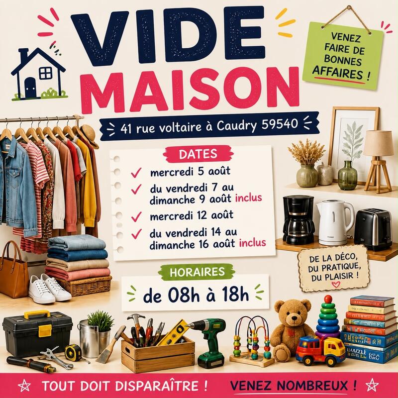 Vide maison à Caudry